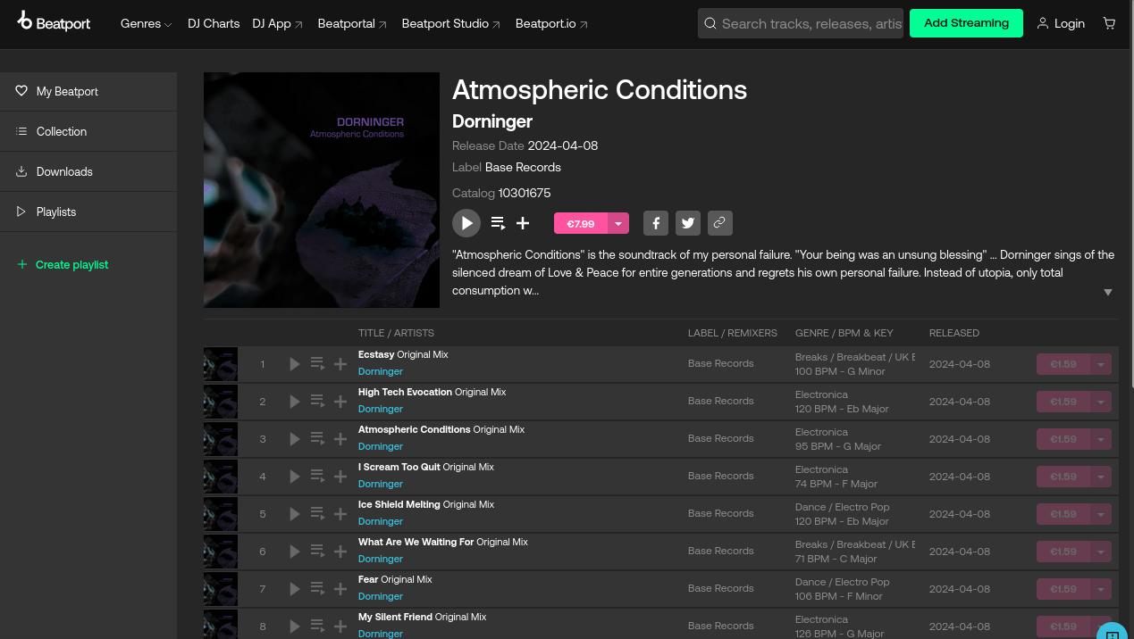 Streaming / Downloading: "Atmospheric Conditions"