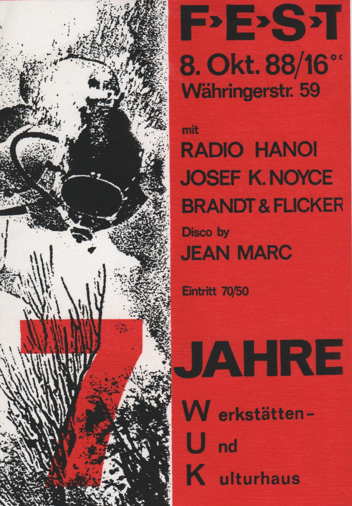 Flyer: JKN live at WUK, Vienna
