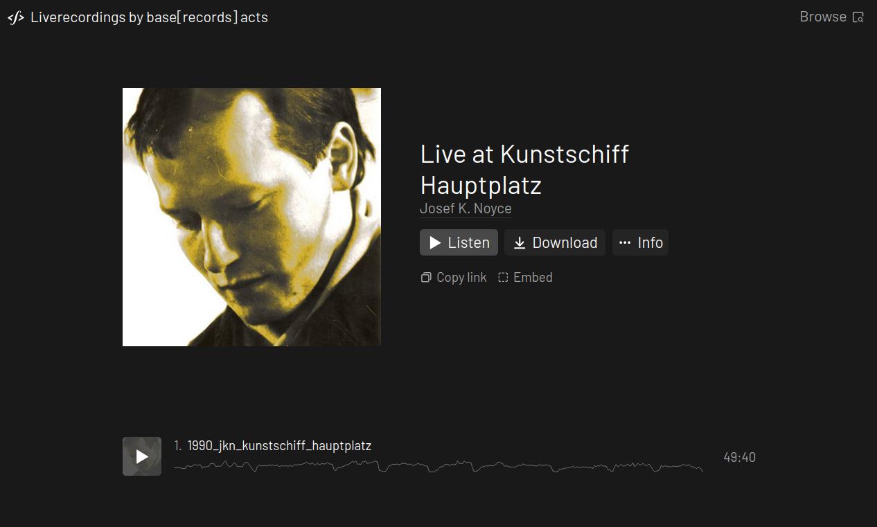 Streaming: Live at Kunstschiff Hauptplatz
