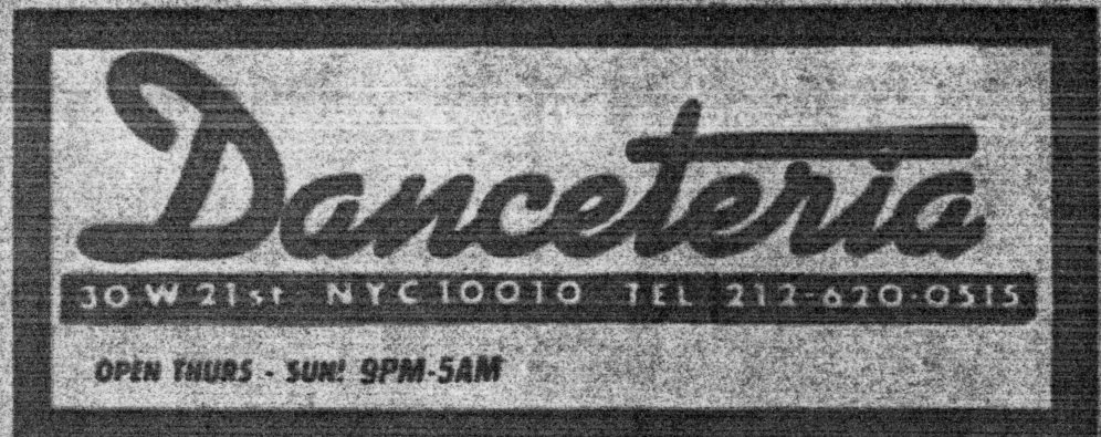 Flyer: Danceteria 1986