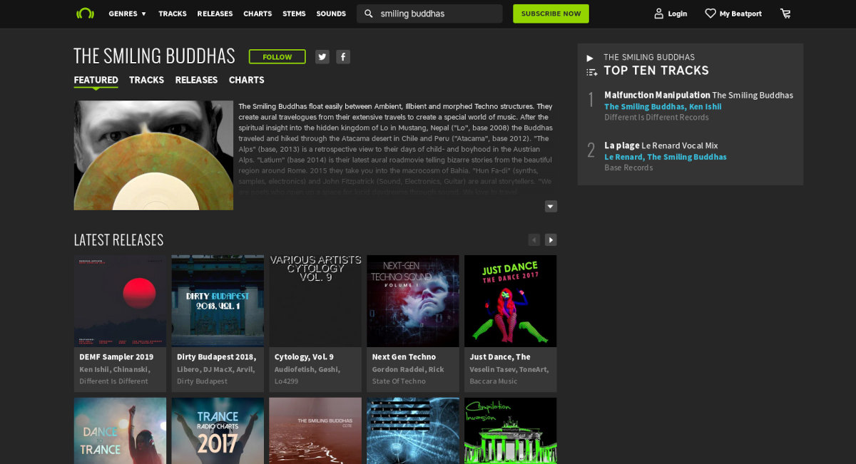 The Smiling Buddhas at Beatport!
