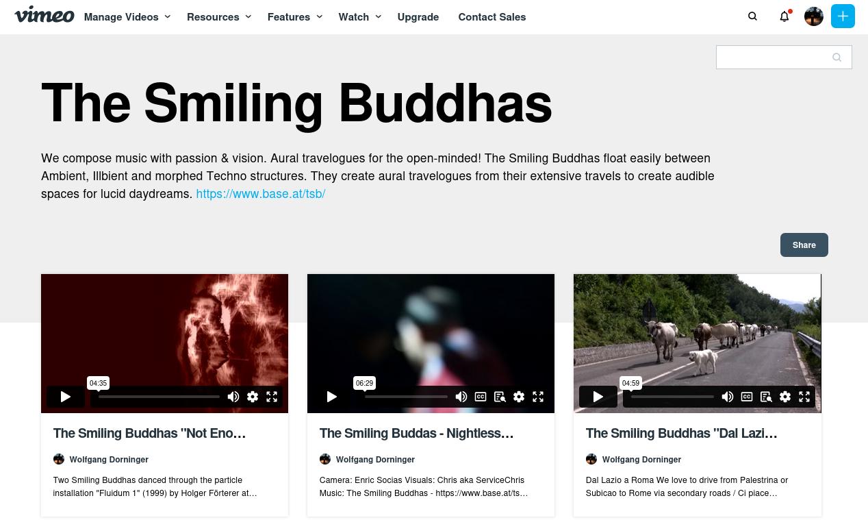 Five videos by The Smiling Buddhas on Vimeo